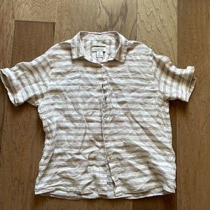 Rachel Zoe Striped Linen Button-Up